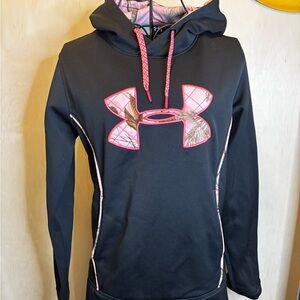 Under Armour Black Hoodie with Pink Accents
